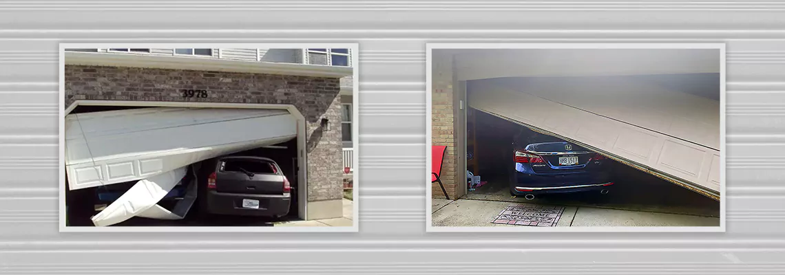 Repair Commercial Garage Door Got Hit By A Car in Des Plaines, Illinois